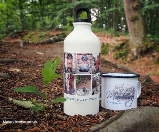 MARBURG TRINKFLASCHE UND BECHER